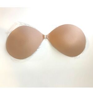 BOOMBA Sticky Bra Beige Size F Strapless Adhesive Silicone NEW